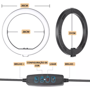 Ringlinght Led Luz Flash Estudio Profissional Com Tripe 210m (1)